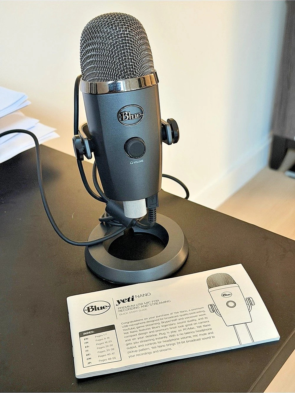 Blue Yeti USB Microphone Black Like New